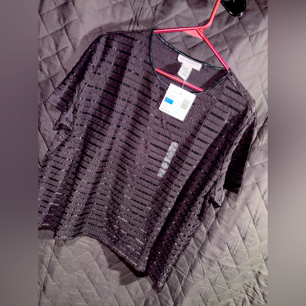 Black Sheer Women's Top